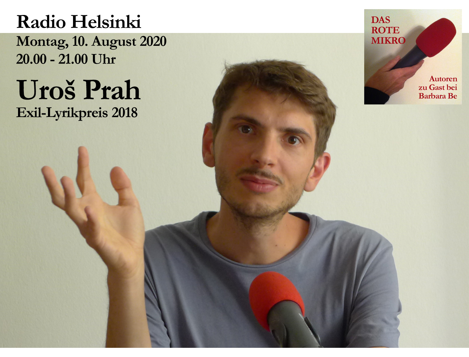 Bild zur Sendereihe Lyrik und Gesellschaftskritik: Uroš Prah