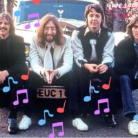 Schachinger Beatles - Fotografie im Orginal von einem Herrn Schachinger aus dem Internet gezogen und mittels Stickern bearbeitet/ver