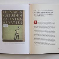 KURS, "Lessons on Defense", spread from the book with the image of the cover page of a publication published in 1944 regarding the First Congress of Cultural Workers of Croatia.