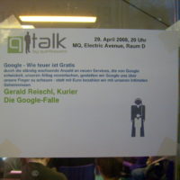 q/talk vom 29.4.2008 - Gerald Reischl "Die Googlefalle", Kurier, ORF - (C) 2008 Honorarfrei bei Namensnennung